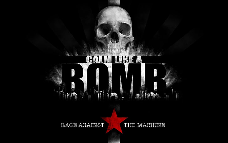 Calm Like a Bomb wallpaper, Music, Skull, Star, Rapcore, Rage Against The Machine