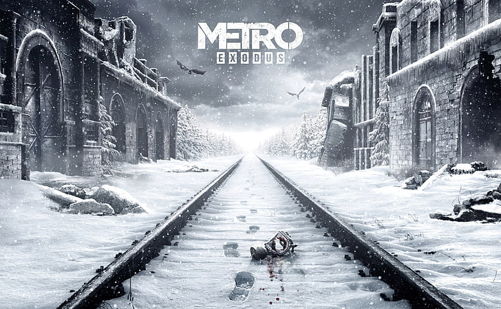 Metro Exodus 2018 4K, Games, Other Games, Winter, Railway, Shooter, HD wallpaper
