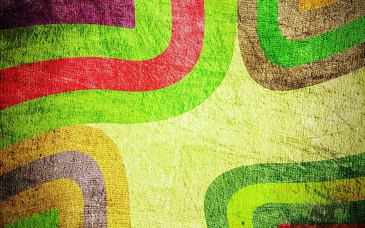 Happy and Colourful, green, red, purple, brown, background
