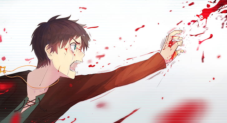 Shingeki No Kyojin, Eren Jaeger, Blood, HD wallpaper