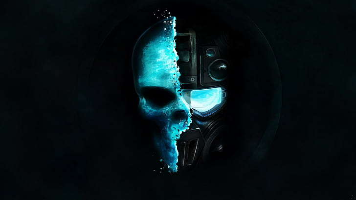 artwork, skull, Tom Clancys Ghost Recon: Advanced Warfighter, HD wallpaper