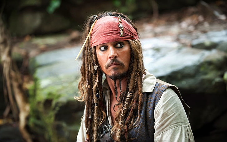 movies men pirates of the caribbean johnny depp actors captain jack sparrow 1920x1200  People Actors HD Art