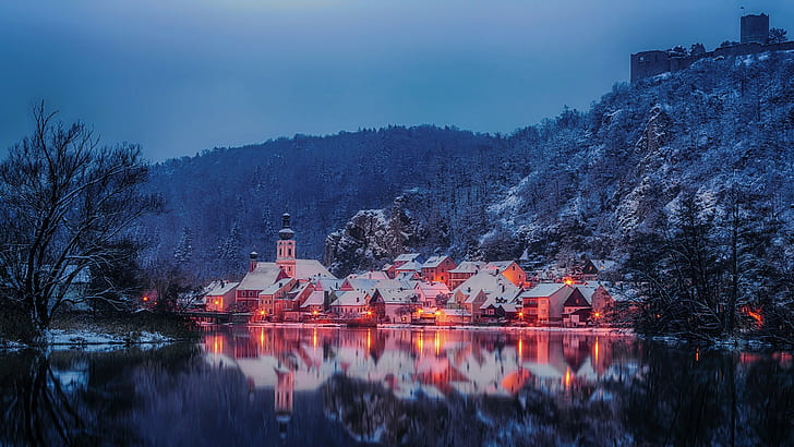 Bavaria, Germany, winter, HD wallpaper