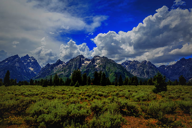 nature, landscape, Grand Teton National Park, mountains, Wyoming, HD wallpaper