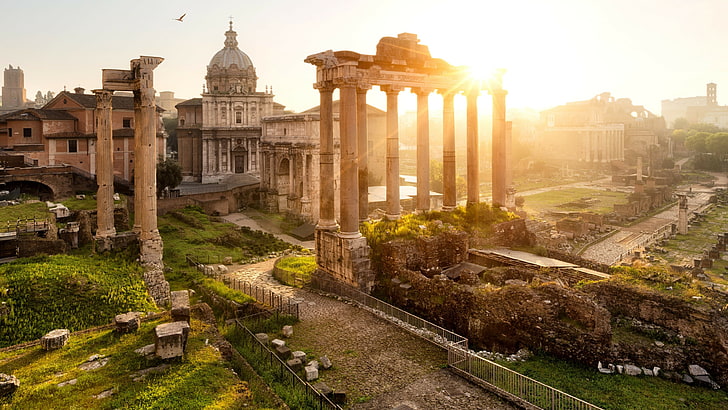 city, forum romanum, italy, rome, roman forum, landscape, history