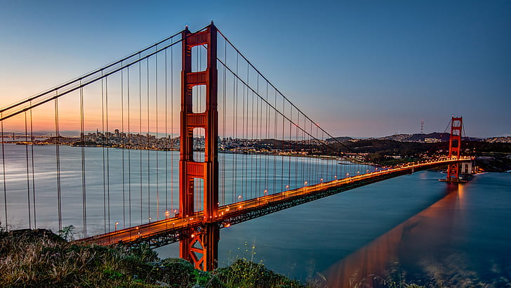 Golden Gate Bridge Bridge San Francisco Ocean HD, golden gate bridge in san francisco california, HD wallpaper
