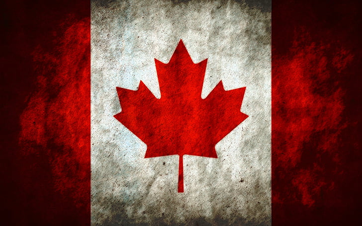 canada, canadian, flag, flags, grunge, HD wallpaper