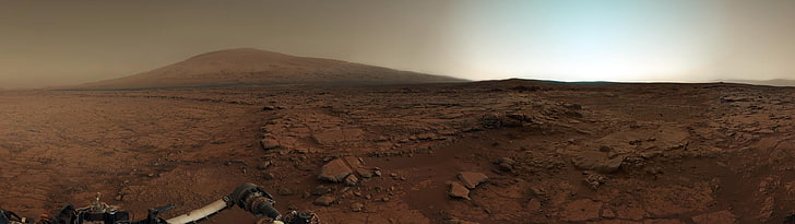 drought land, landscape, Mars, space, Curiosity, volcano, desert, HD wallpaper