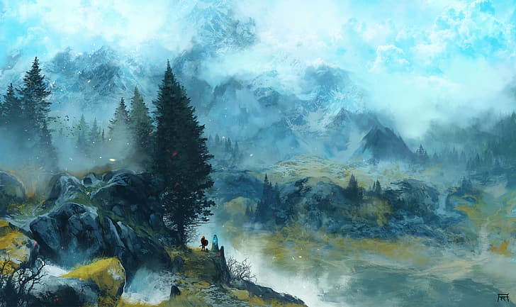 Amanieu Rebu, ArtStation, The Elder Scrolls V: Skyrim, digital painting, HD wallpaper