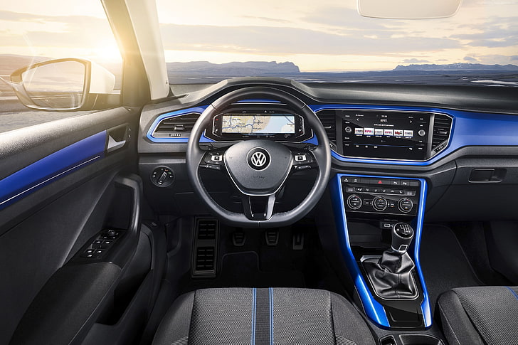 4k, Volkswagen T-Roc, 2020 Cars, interior, HD wallpaper