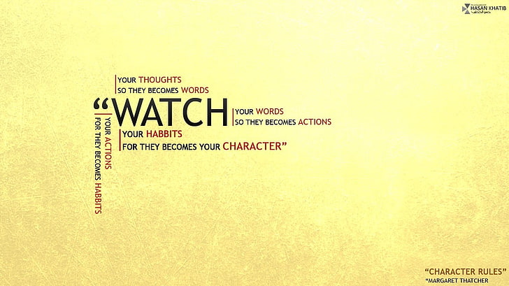 yellow background with watch text overlay, quote, inspirational