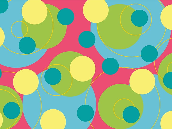 Art, Abstract, Polka Dot, Balls, Colorful, HD wallpaper