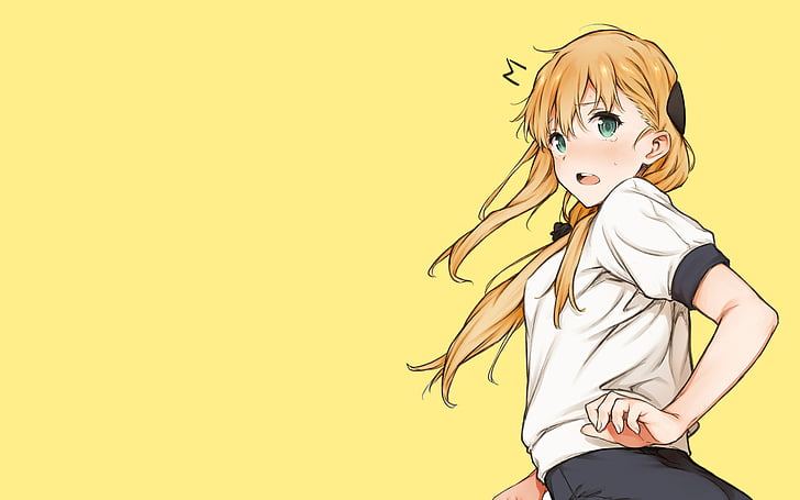 Anime, Gamers!, Karen Tendou, one person, copy space, colored background, HD wallpaper