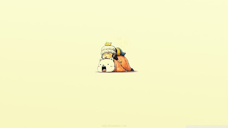 polar bear illustration, One Piece, Trafalgar Law, cute, christmas, HD wallpaper