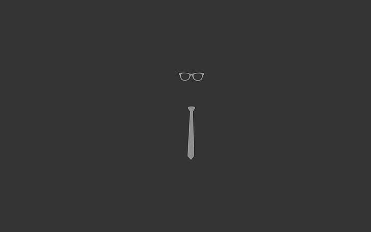 necktie and sunglasses illustration, graphic, minimalist, vector