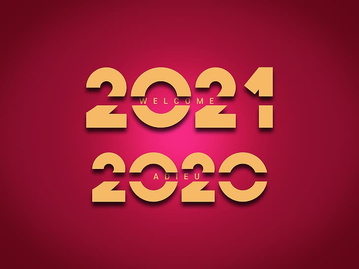 2021, 2021 happy new year, HD wallpaper