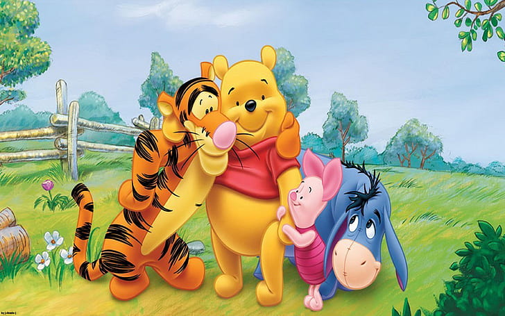 Winnie the pooh and friends eeyore tigger 2K wallpaper download