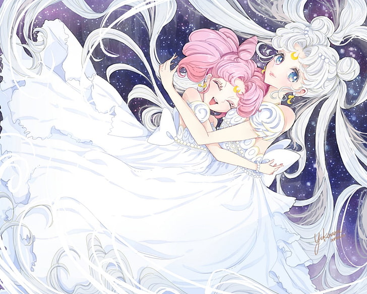 anime, characters, chibiusa, girl, moon, original, princess, HD wallpaper