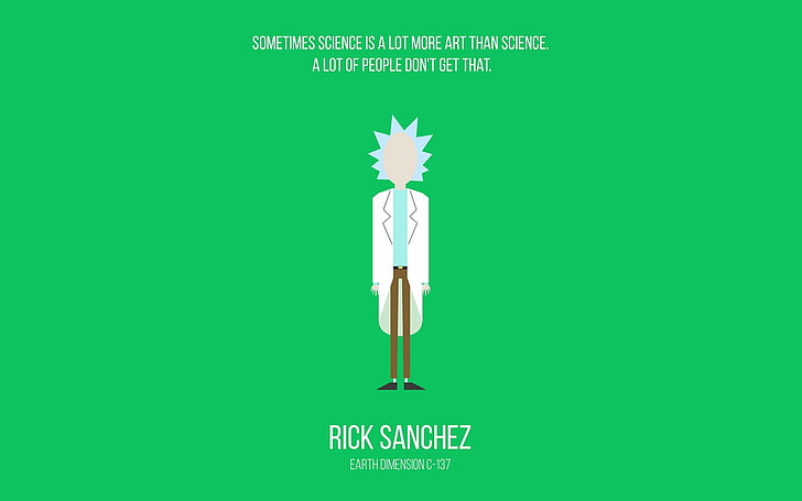 HD wallpaper: Rick Sanchez, Rick and Morty, minimalism, cartoon, vector,  illustration | Wallpaper Flare