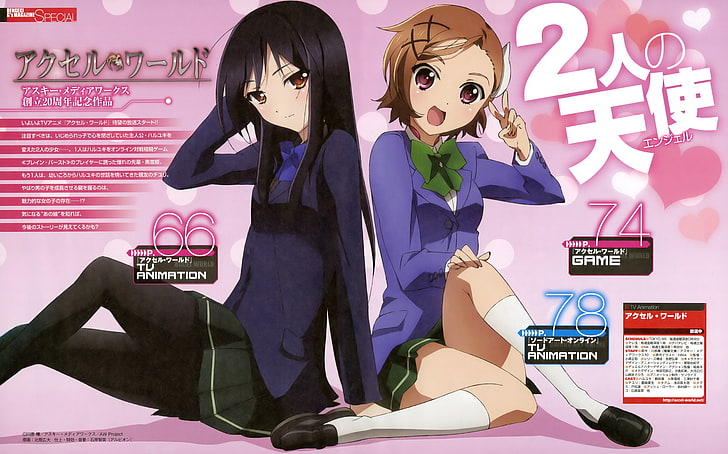 black and brown haired female anime characters, Kuroyukihime, HD wallpaper