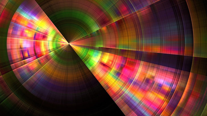 pink, orange, and green and purple abstract wallpaper, digital art