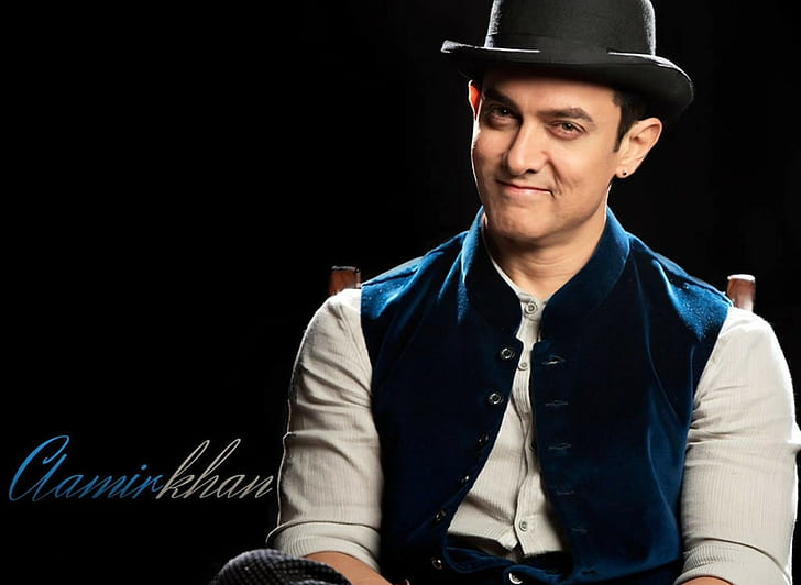 Bollywood actors, Aamir Khan, hat, men, HD wallpaper