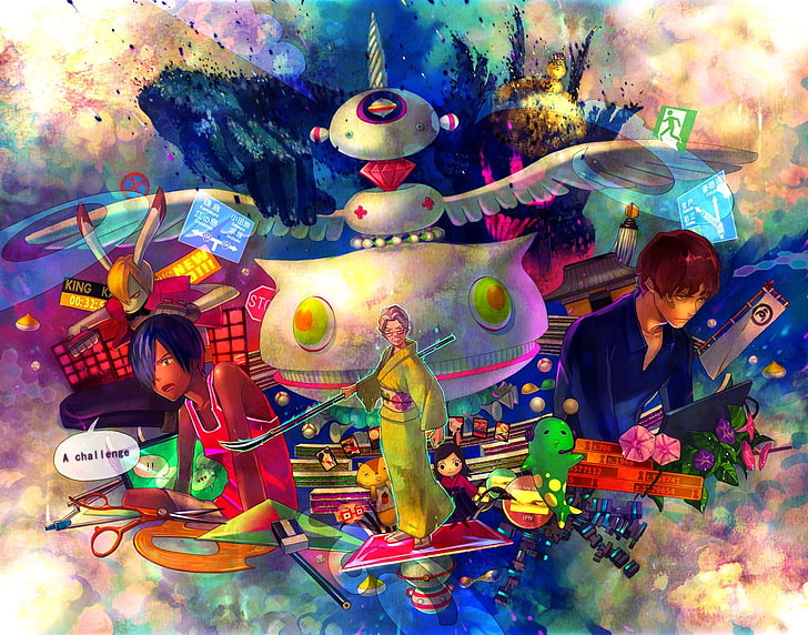 Summer Wars, King Kazma, Shinohara Natsuki , Koiso Kenji, multi colored