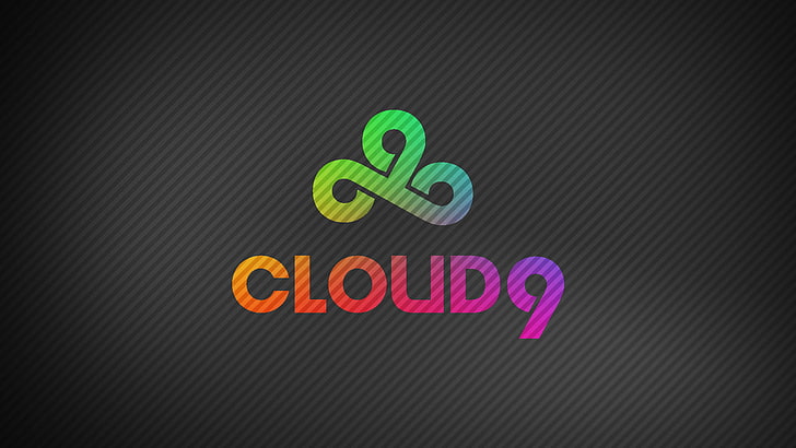 Cloud9 logo, Counter-Strike: Global Offensive, gray background, HD wallpaper
