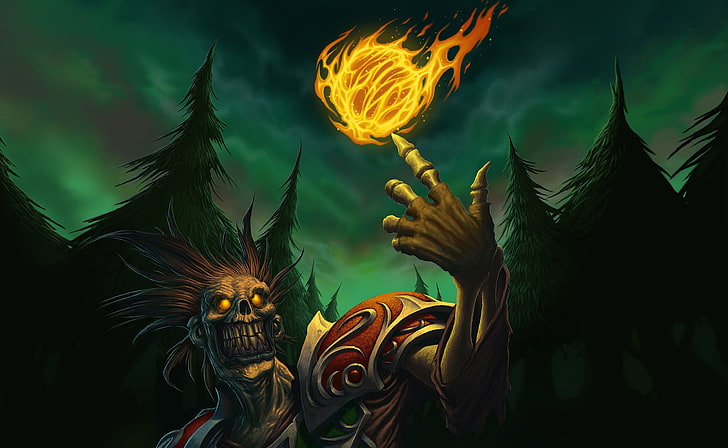 man fiction character illustration, WoW, World of Warcraft, undead