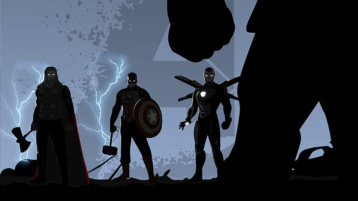 HD wallpaper: Iron Man, Captain America, Thor, Avengers, Trinity, Thanos |  Wallpaper Flare
