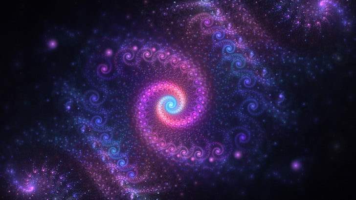 abstract, fractal, spiral, purple, no people, animal, animal wildlife, HD wallpaper