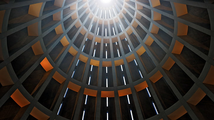 church, dome, sunlight, low angle view, pattern, built structure