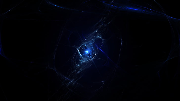 blue light illustration, abstract, fractal, digital art, artwork
