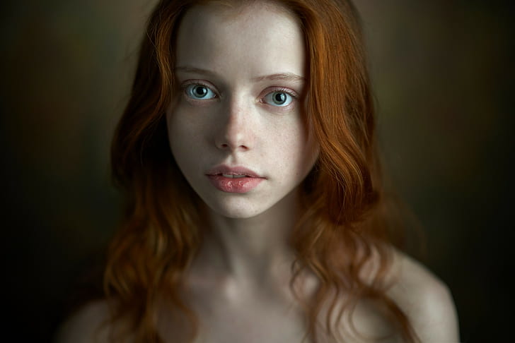 face, redhead, women, Ekaterina Yasnogorodskaya, Alexander Vinogradov
