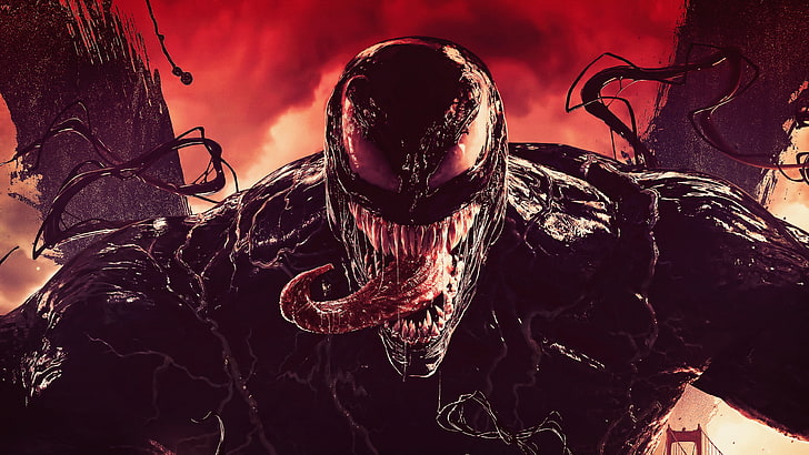 Venom, comics, artwork, saliva, Marvel Comics, horror, transformation, HD wallpaper