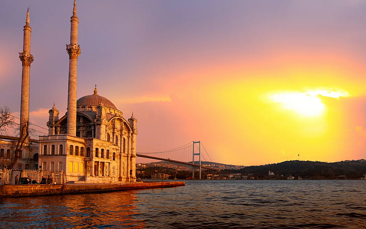 Ortakoy Mosque, istanbul Turkey, beautiful, city, Sea of Marmara