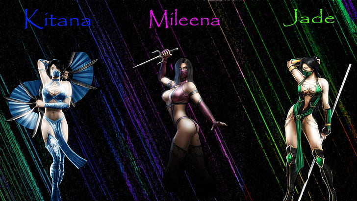 Jmjccy Mk Kitana  Mileena  And Jade By Giothefox D3hv863, dhv, HD wallpaper