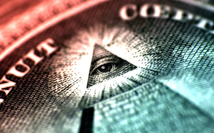All Seeing Eye logo, Illuminati, colorful, the all seeing eye
