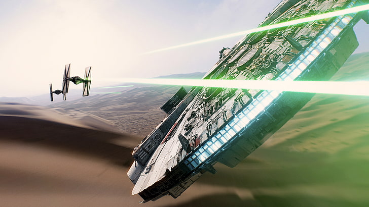 Star Wars Millennium Falcon, Star Wars: Episode VII - The Force Awakens, HD wallpaper