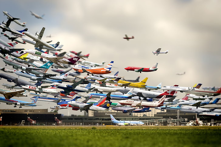 airplane, Germany, airport, aircraft, passenger aircraft, Hanover