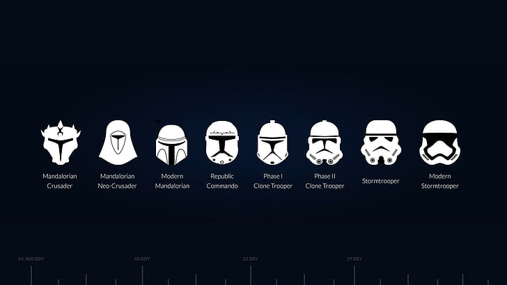 Star Wars helmets illustratin, symbol, vector, illustration, people, HD wallpaper