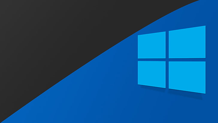 Windows, Windows 10, Black, Blue HD wallpaper