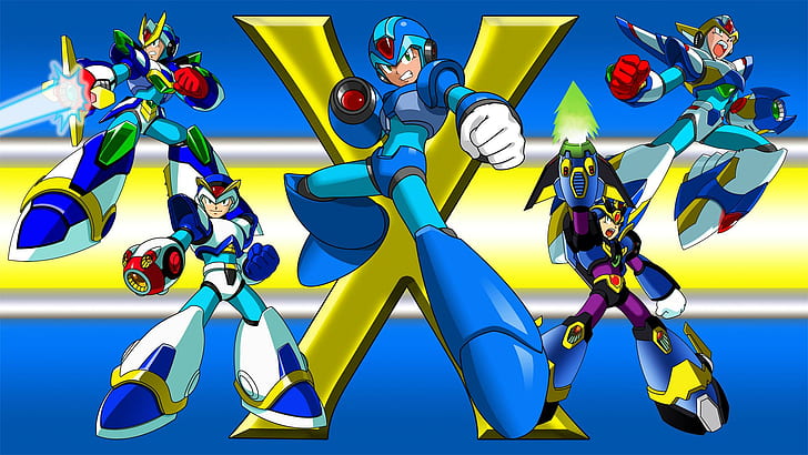 Mega Man X Armors, video games, megaman x, cartoons, anime, HD wallpaper