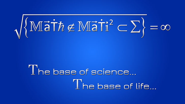 science, mathematics, symbols, blue, quote, text, communication, HD wallpaper