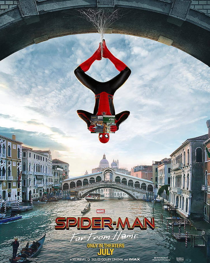 Spider-Man Far From Home, Peter Parker, Tom Holland, Marvel Cinematic Universe, HD wallpaper