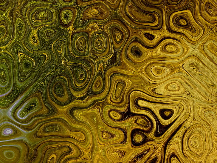 abstract, yellow, HD wallpaper
