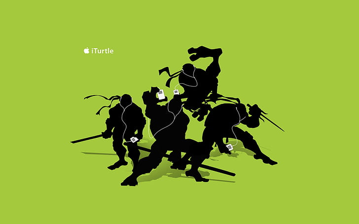 HD wallpaper: iTurtle, funny, ninja, turtles, green | Wallpaper Flare