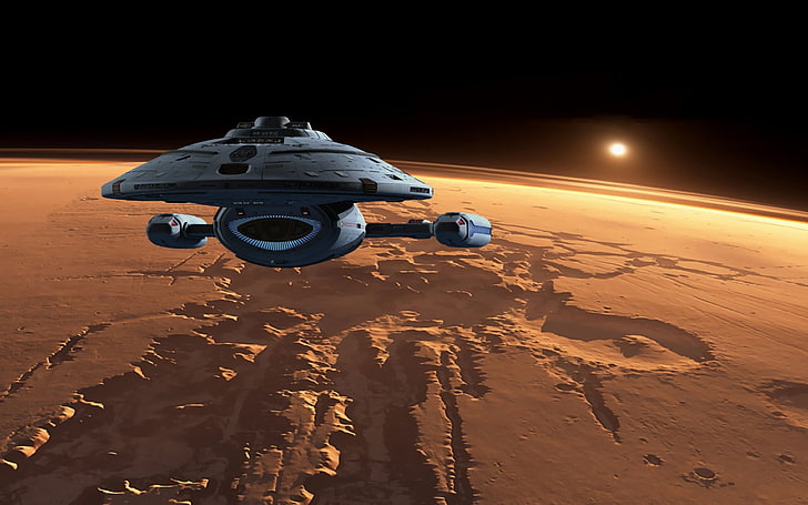 USS Enterprise, Star Trek, USS Voyager, spaceship, mode of transportation, HD wallpaper