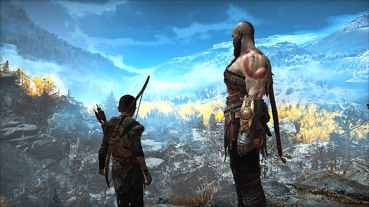 kratos, god of war 4, 2018 games, ps games, hd, 4k, military
