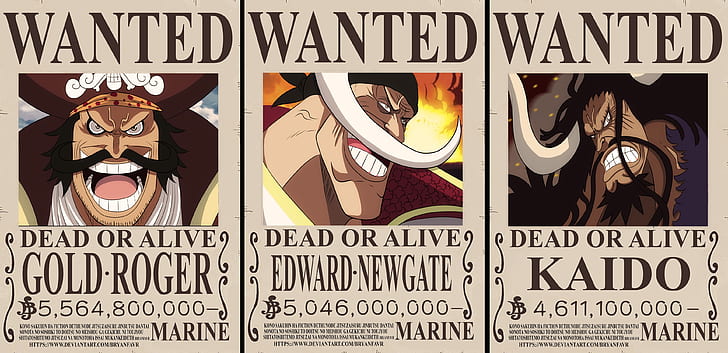 One Piece, Edward Newgate, Gol D. Roger, Kaido (One Piece), HD wallpaper